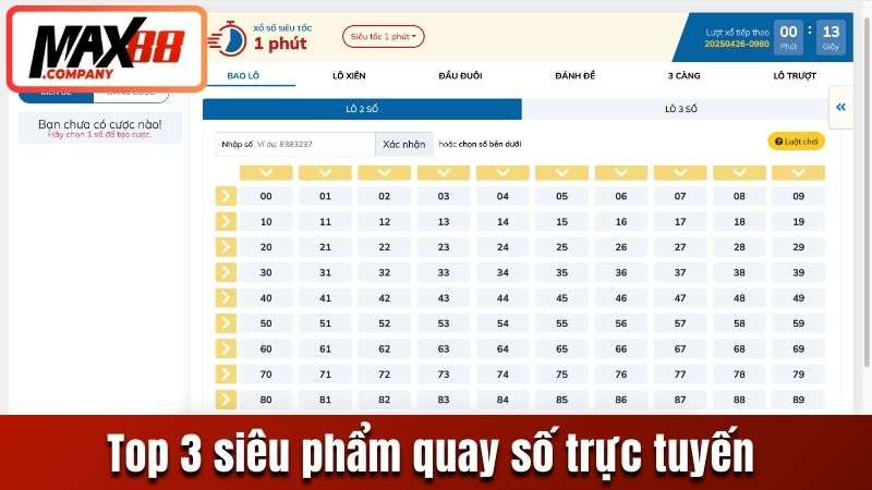3 siêu phẩm quay số trực tuyến đáng trải nghiệm