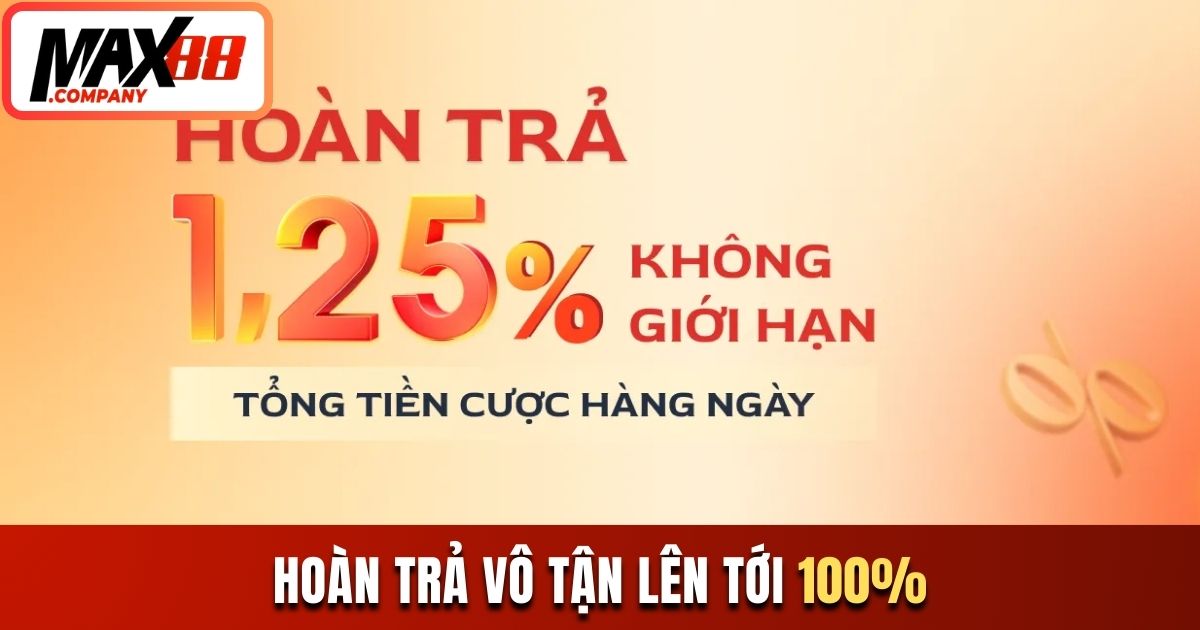 Hoàn trả vô tận lên tới 100%