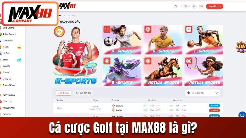 Cá cược Golf tại MAX88 là gì?