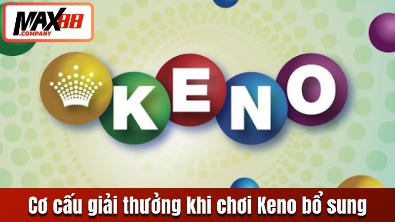 Cơ cấu giải thưởng khi chơi Keno bổ sung