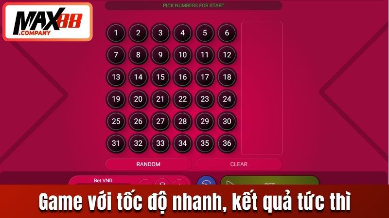 Game với tốc độ nhanh, kết quả tức thì