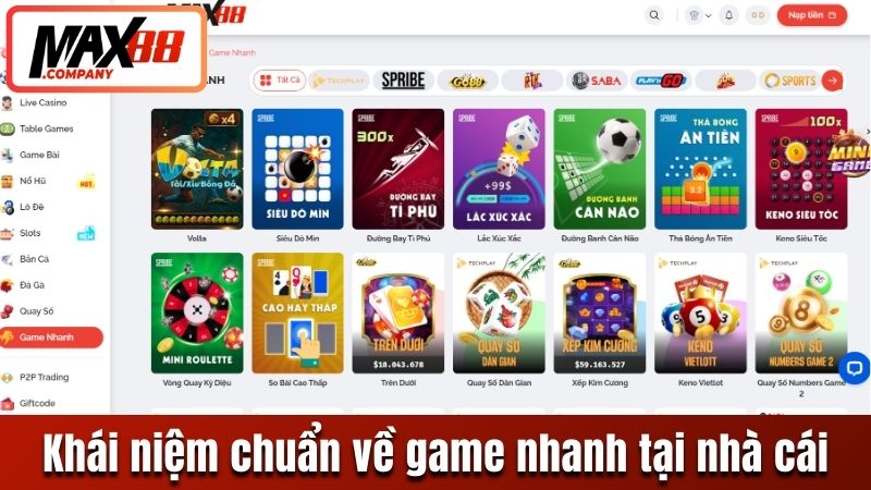 Khái niệm chuẩn về game nhanh tại nhà cái