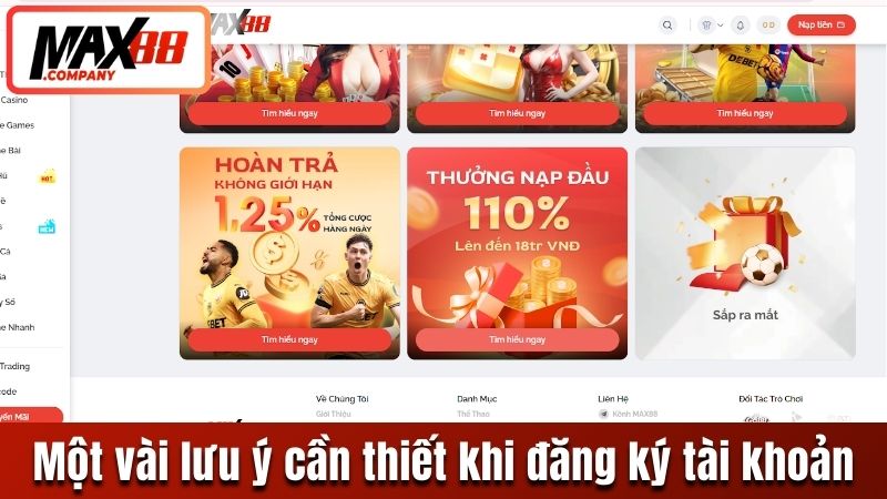 Một vài lưu ý cần thiết cho bạn khi đăng ký tài khoản