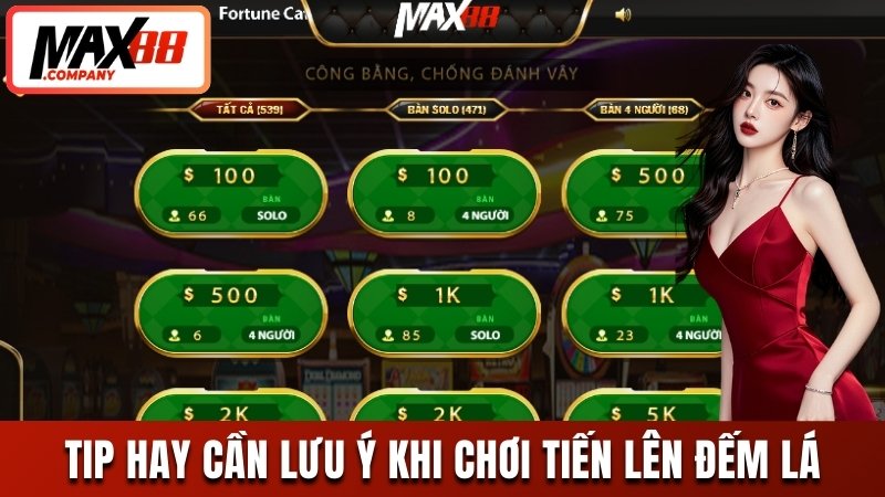 Tip hay cần lưu ý để đánh tiến lên đếm lá thắng lớn