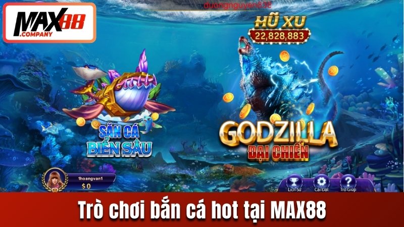Trò chơi bắn cá hot tại MAX88
